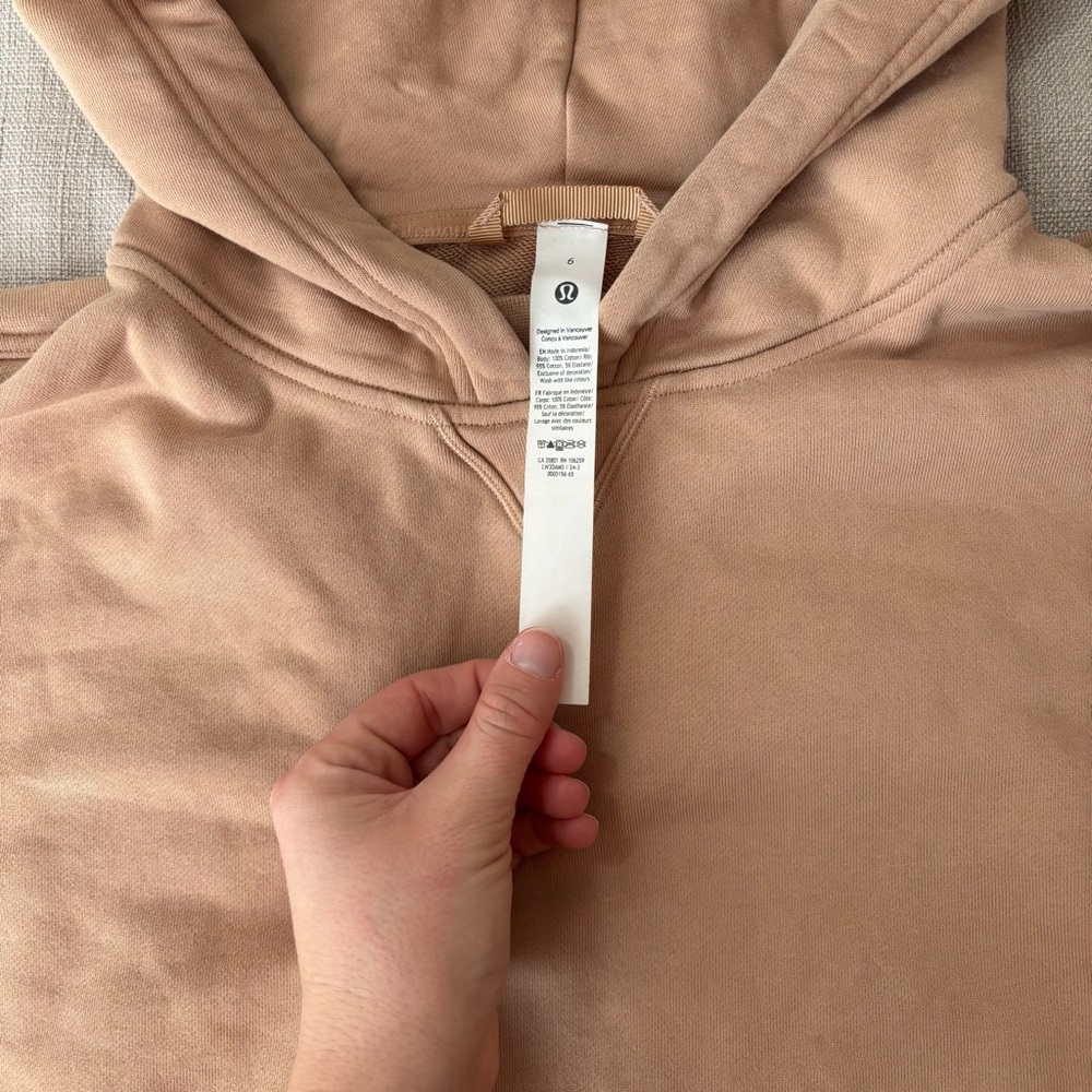Lululemon Athletica Beige sweatshirt pullover Hoodie - Picture 3 of 5